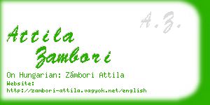 attila zambori business card